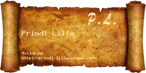 Prindl Lilla névjegykártya